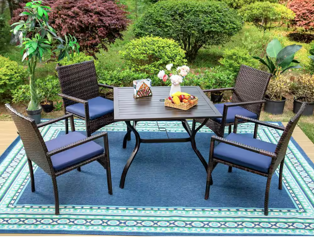 expanded metal patio set